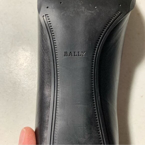 Bally Women’s Black Leather Penny Loafer Heels | Size 11 US | Classic Block Heel - Picture 9 of 10
